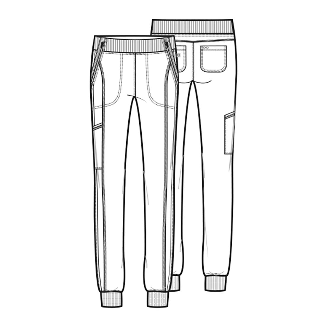 Infinity CK110A Women's Mid Rise Scrub Joggers Red