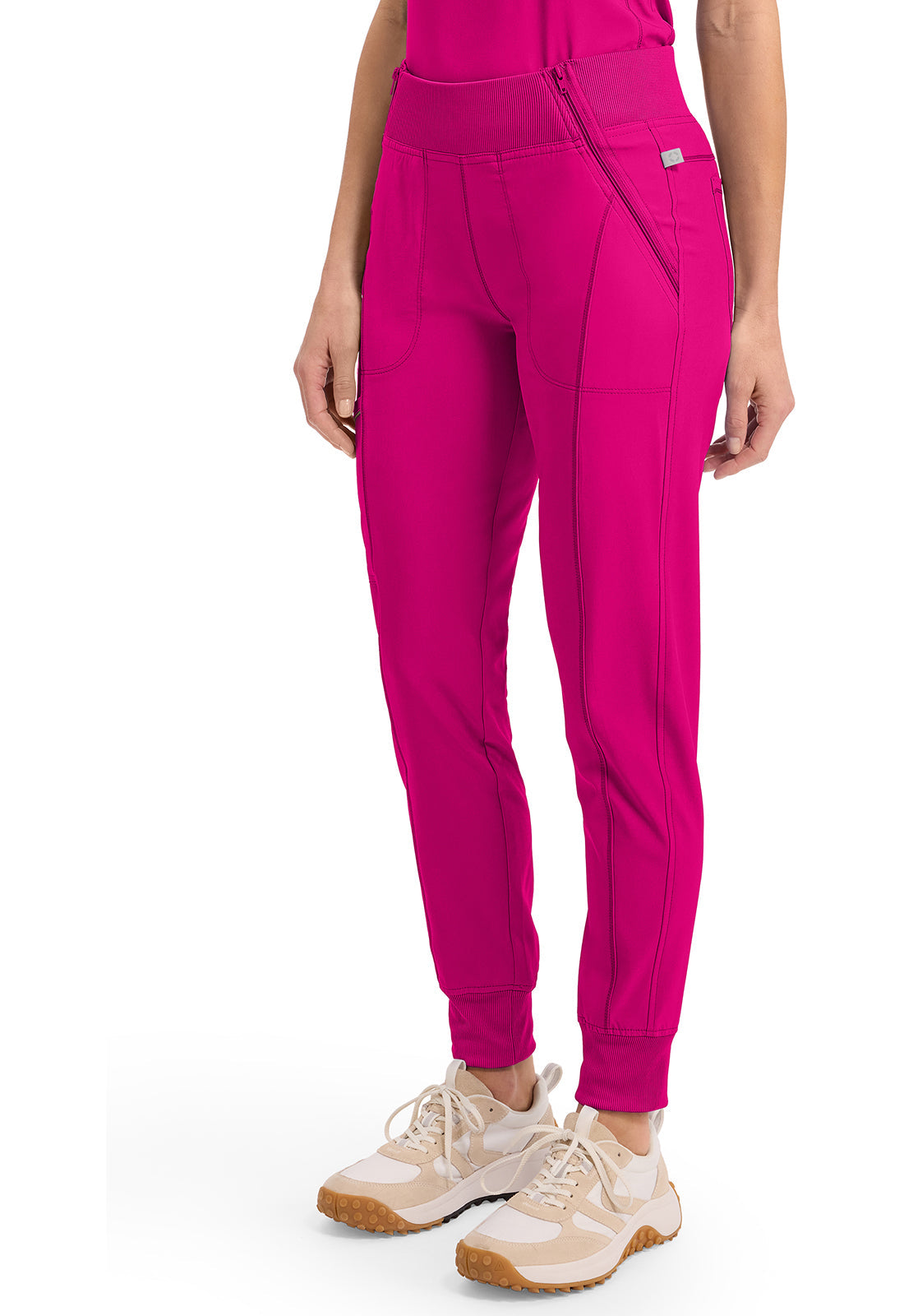 Infinity CK110A Women's Mid Rise Scrub Joggers Carmine Pink