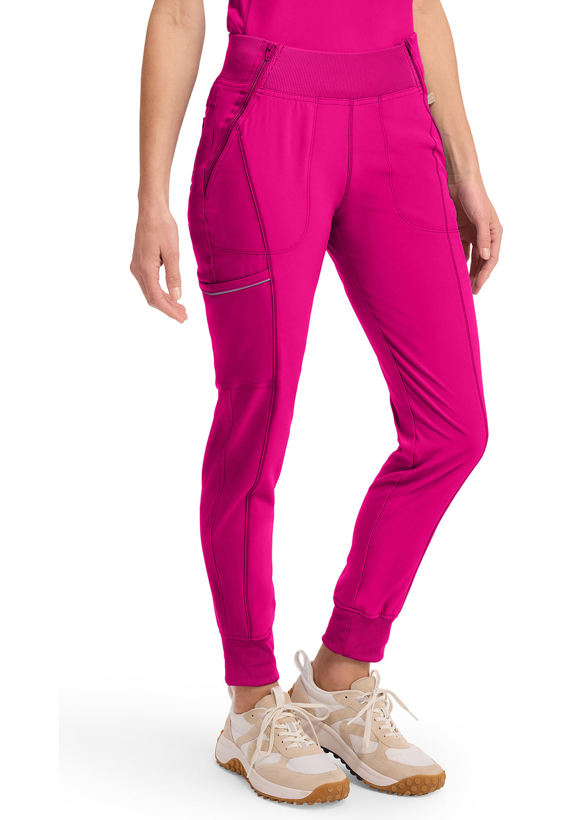Infinity CK110A Women's Mid Rise Scrub Joggers Carmine Pink