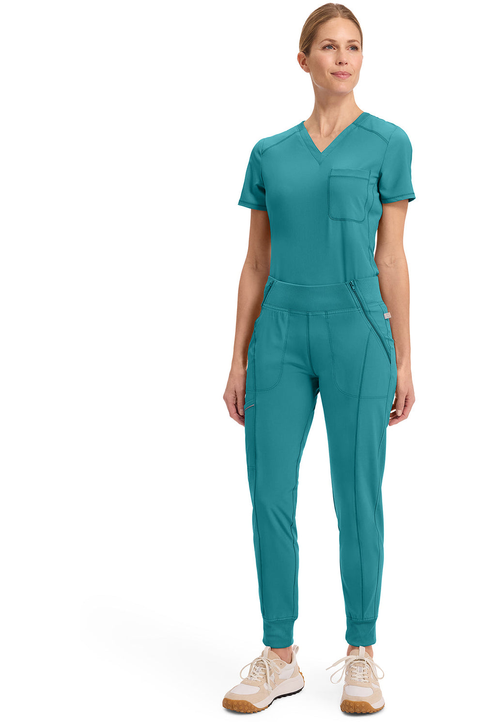 Infinity CK110A Women's Mid Rise Scrub Joggers Teal Blue