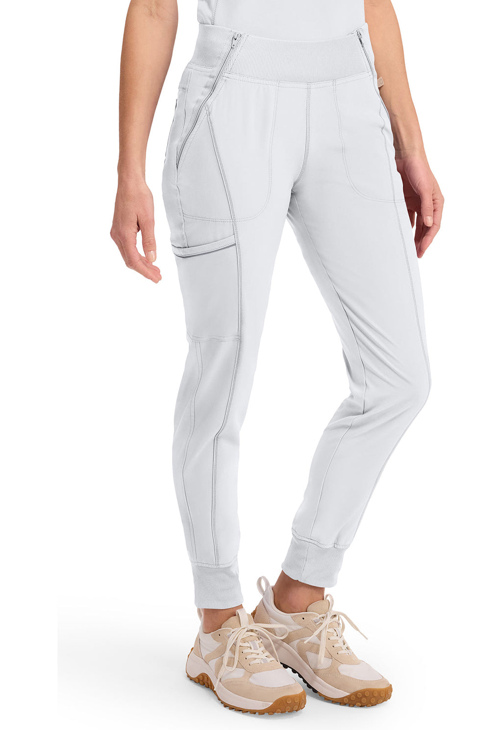 Infinity CK110A Women's Mid Rise Scrub Joggers White