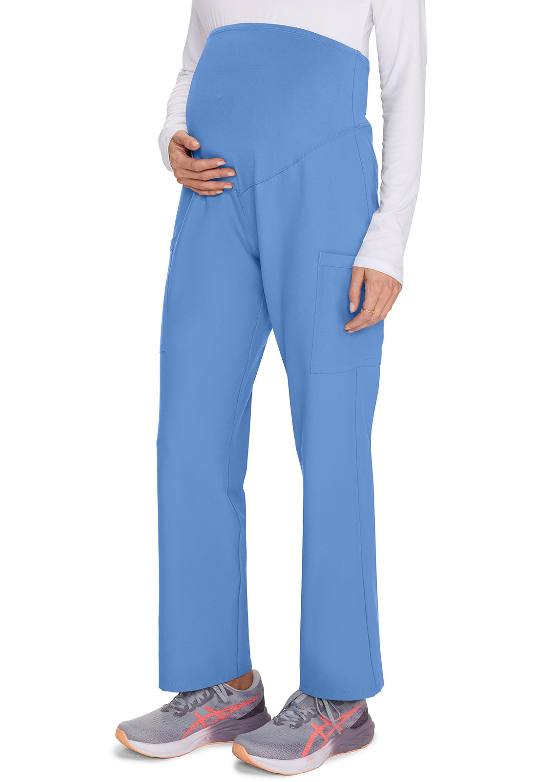 Workwear Originals Ultra CK118A Women's Maternity slim leg Scrub Pants Ciel Blue