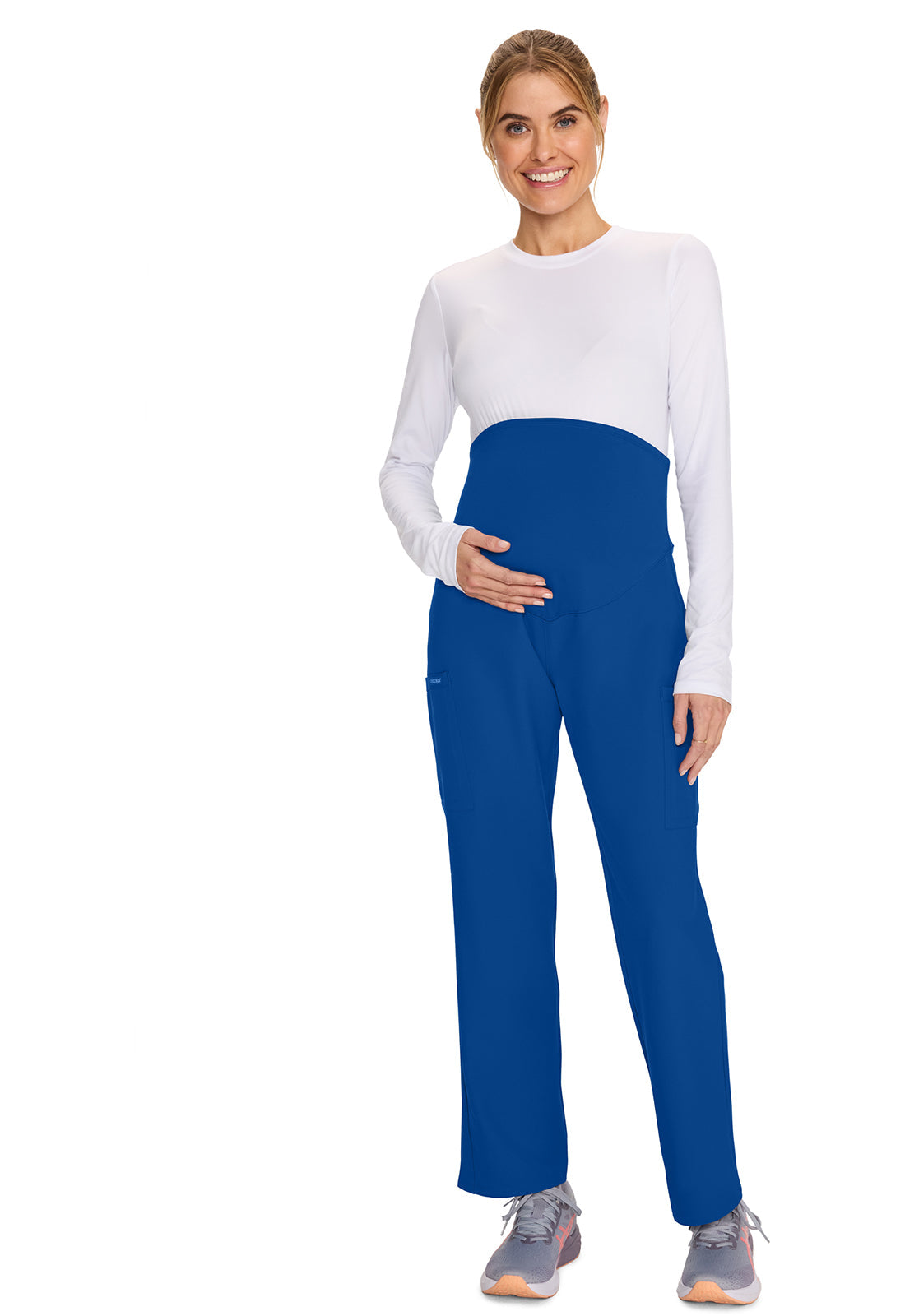 Workwear Originals Ultra CK118A Women's Maternity slim leg Scrub Pants Galaxy Blue
