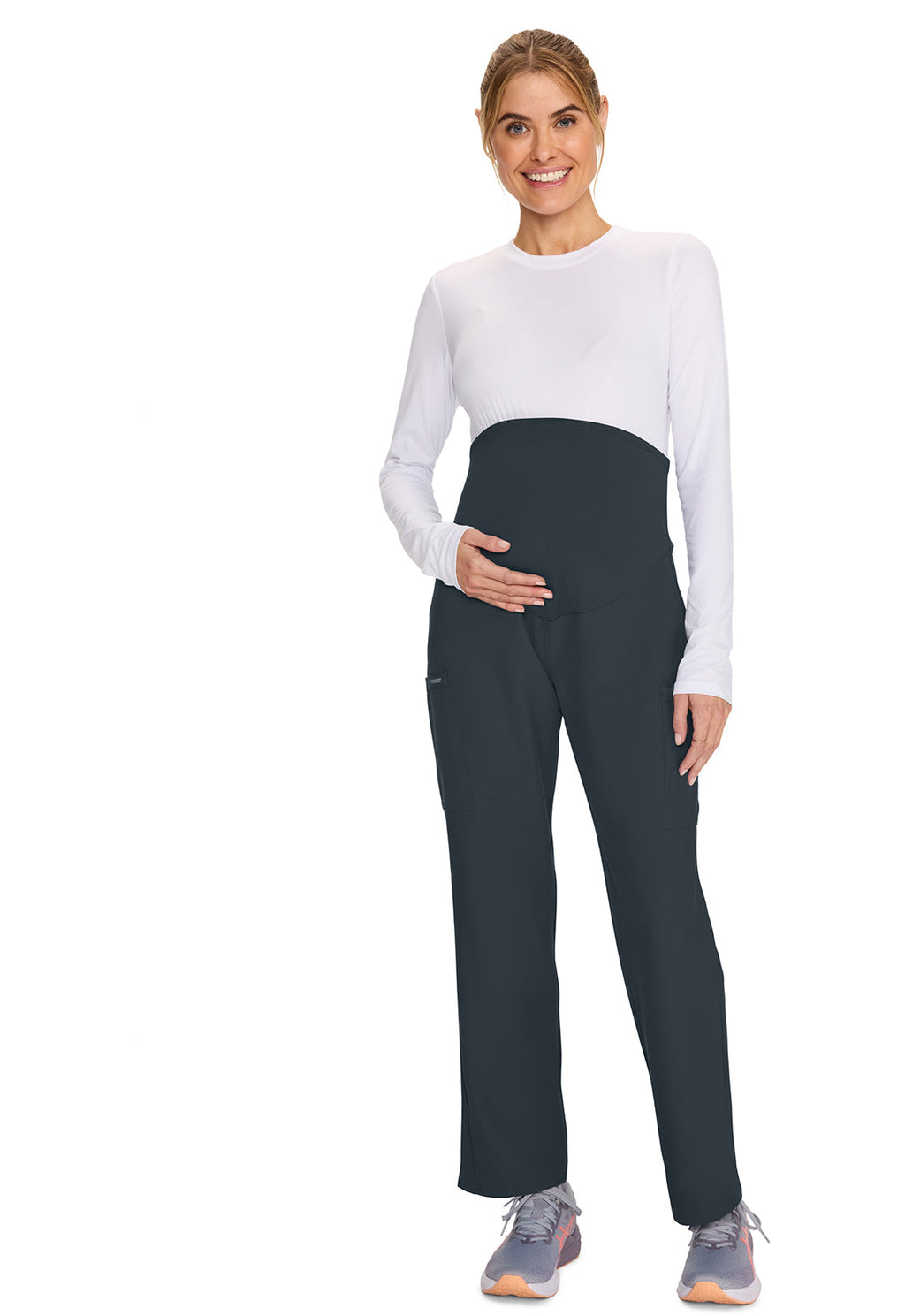 Workwear Originals Ultra CK118A Women's Maternity slim leg Scrub Pants Pewter
