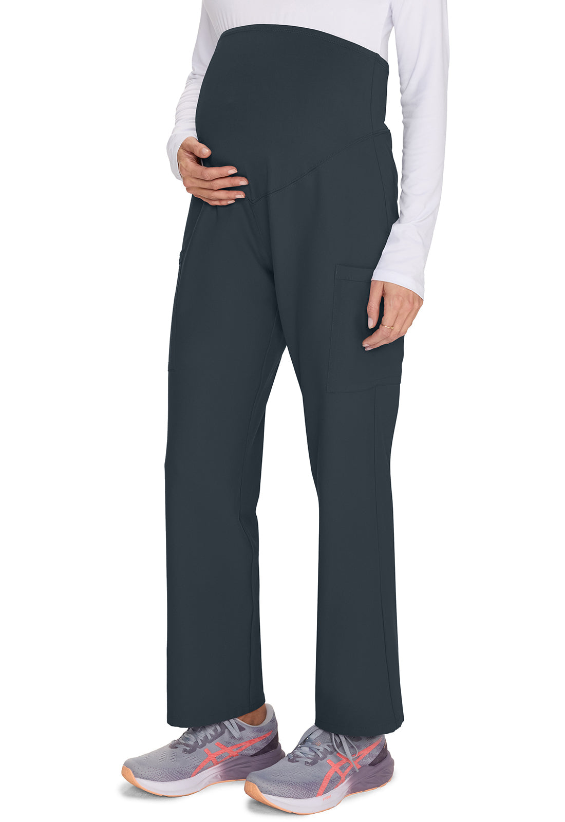 Workwear Originals Ultra CK118A Women's Maternity slim leg Scrub Pants Pewter
