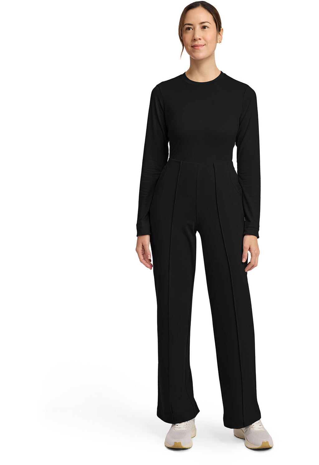 Achieve CK162 Women's 3-Pocket Wide Leg Pants Black