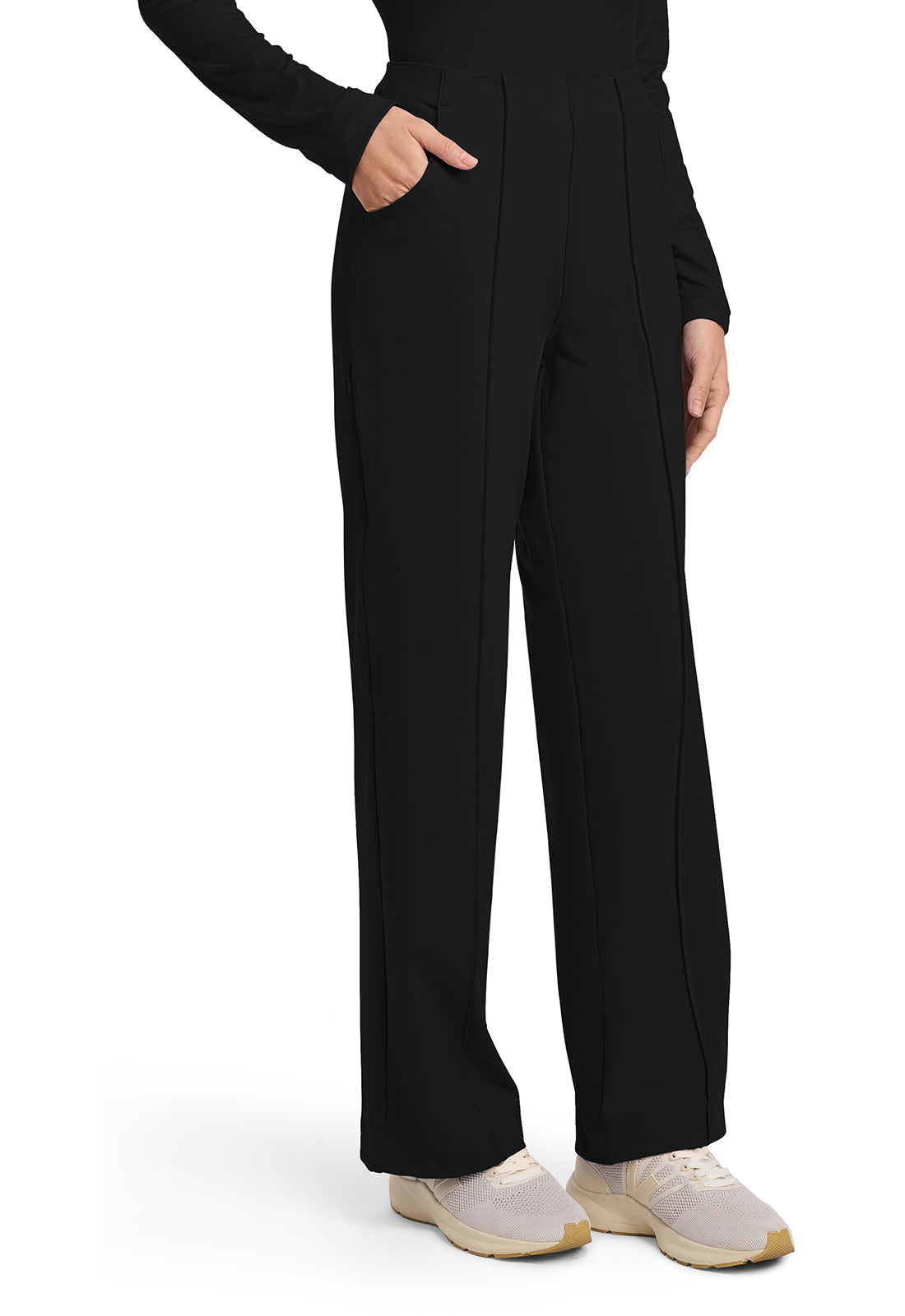 Achieve CK162 Women's 3-Pocket Wide Leg Pants Black