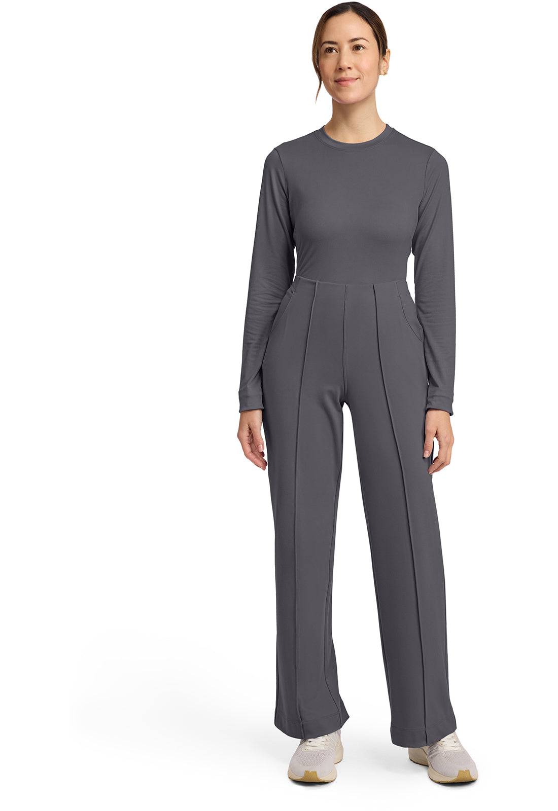 Achieve CK162 Women's 3-Pocket Wide Leg Pants Pewter