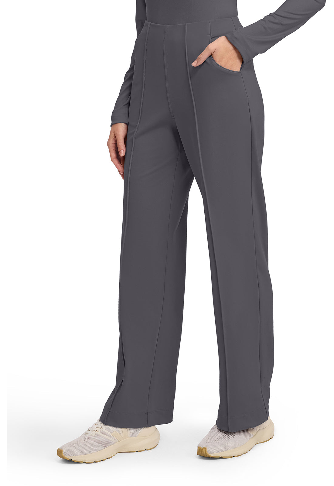 Achieve CK162 Women's 3-Pocket Wide Leg Pants Pewter