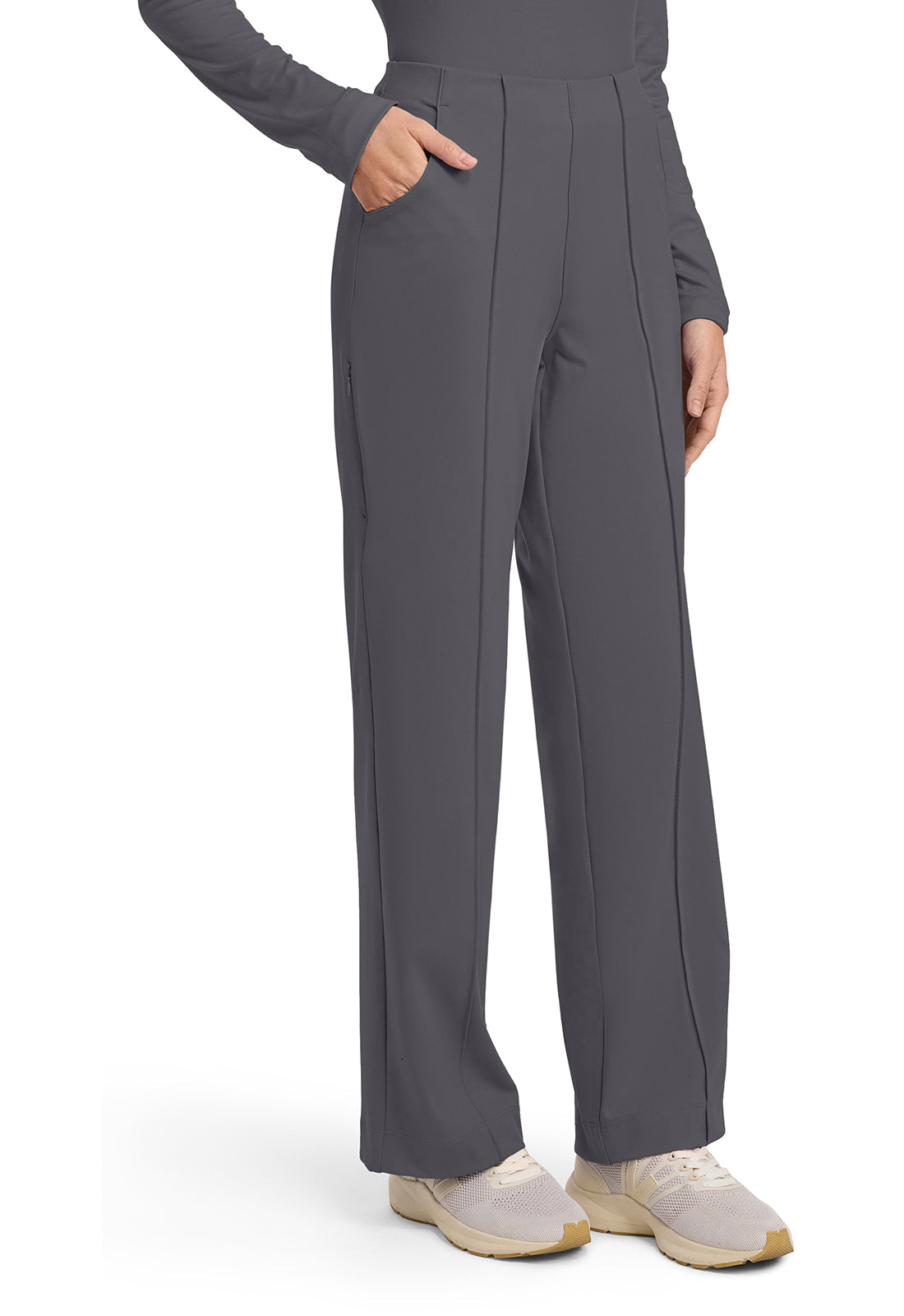 Achieve CK162 Women's 3-Pocket Wide Leg Pants Pewter