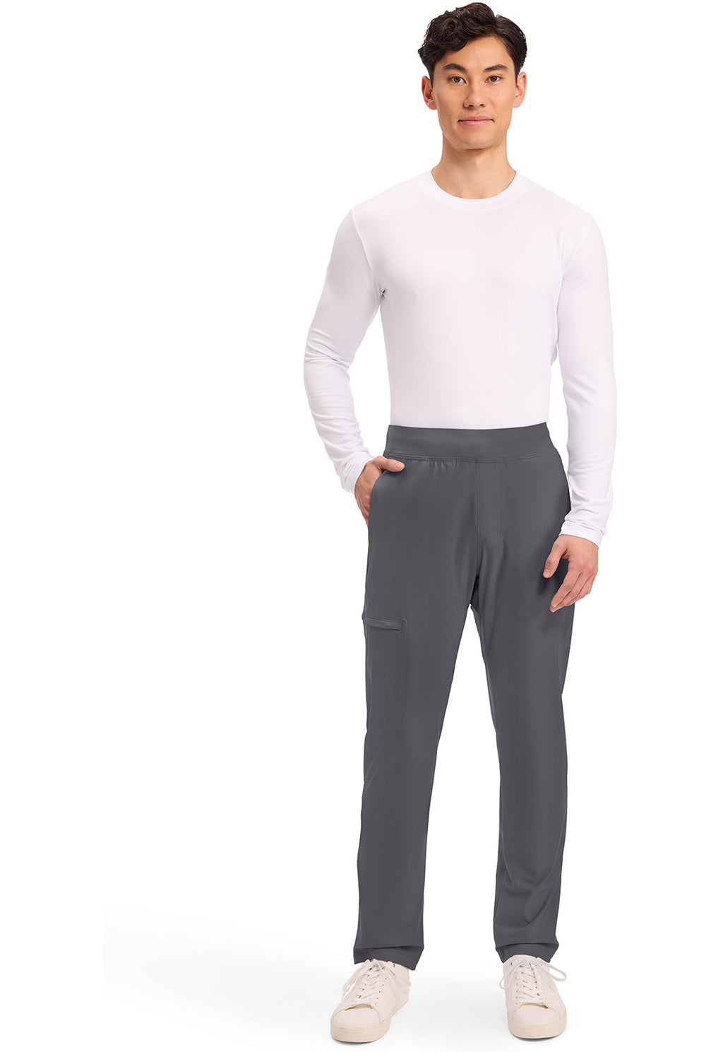 Form CK185 Men's Tapered Leg Pull-on Scrub Pants Pewter
