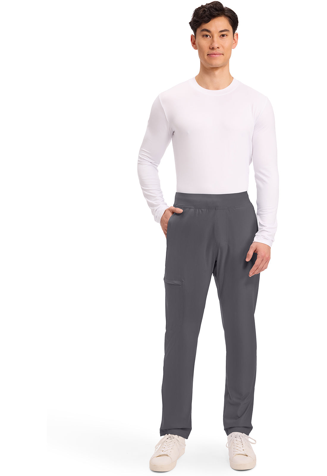 Form CK185 Men's Tapered Leg Pull-on Scrub Pants Pewter