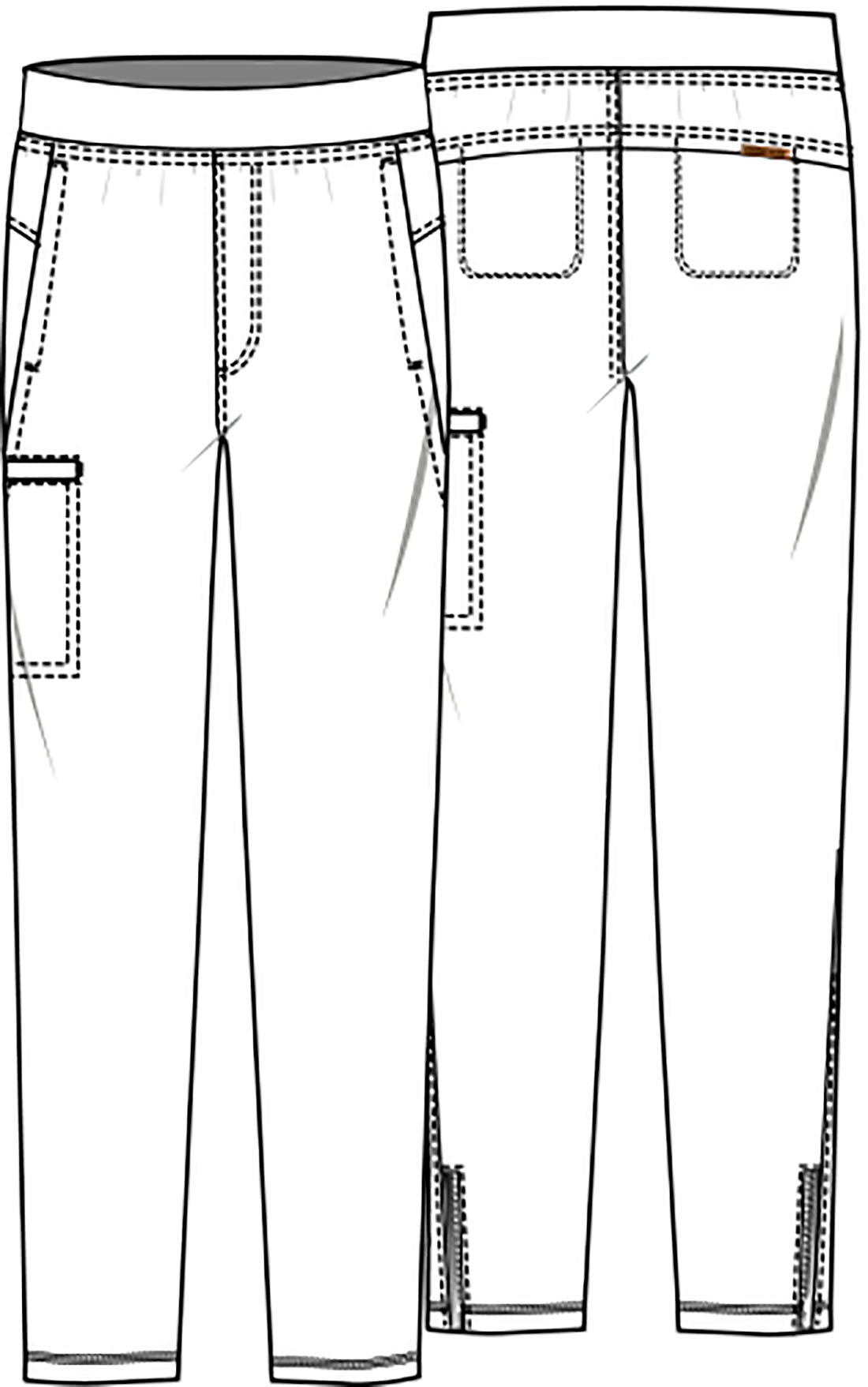 Form CK185 Men's Tapered Leg Pull-on Scrub Pants Pewter