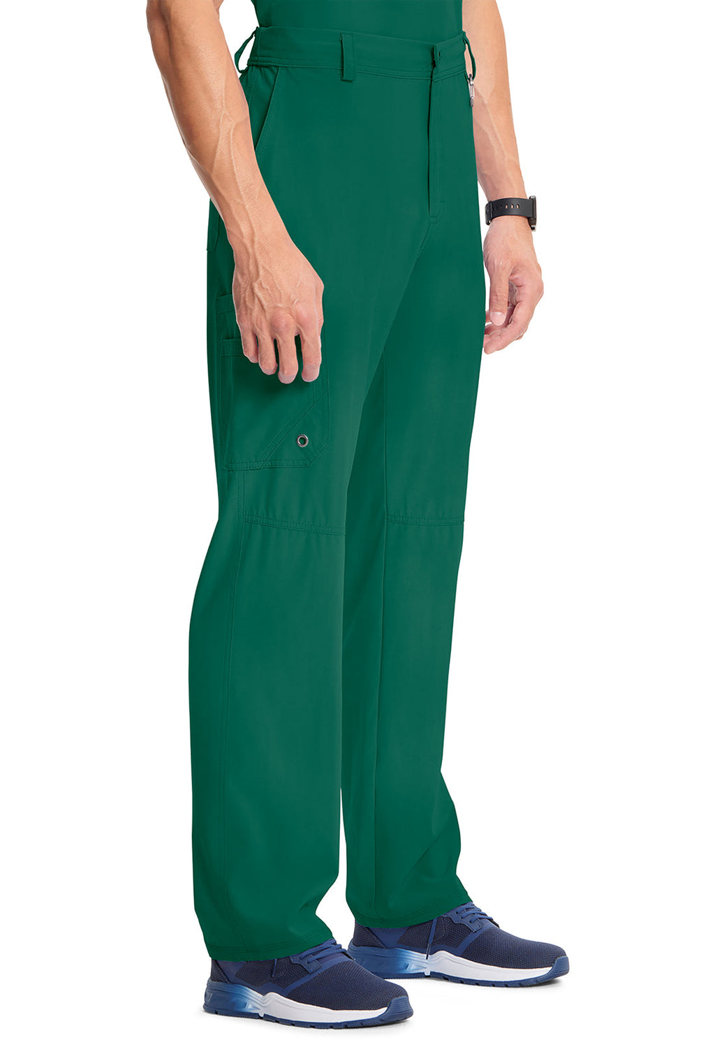 Classics CK200A Men's Fly Front Pants Hunter Green Model Image Left Side | Infinity