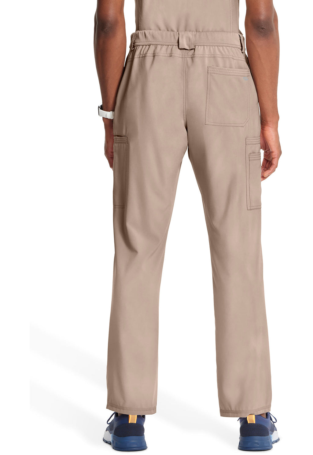 Classics CK200A Men's Fly Front Pants Khaki Model Image Back | Infinity