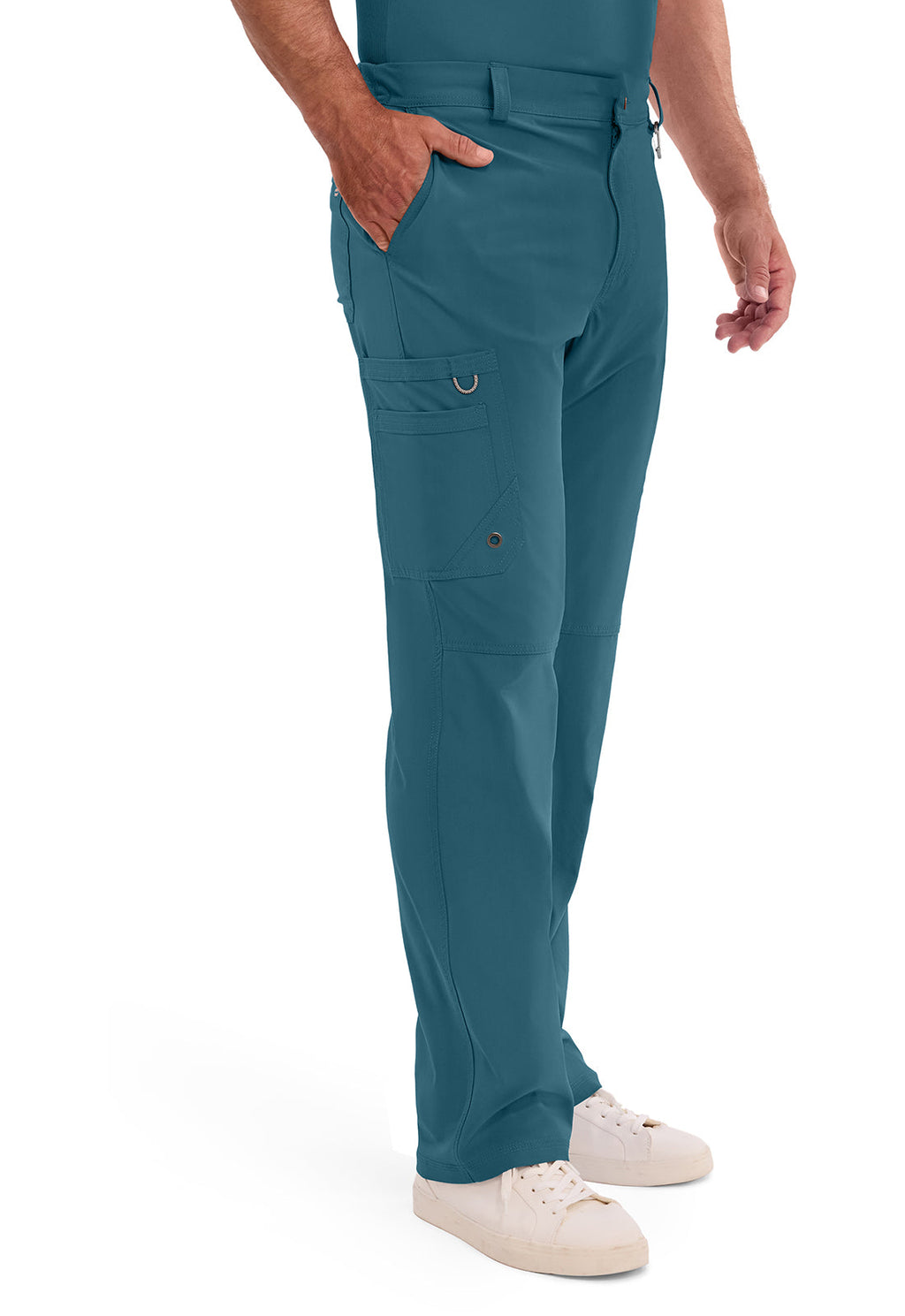 Infinity CK200A Men's Fly Front Scrub Pants Caribbean Blue