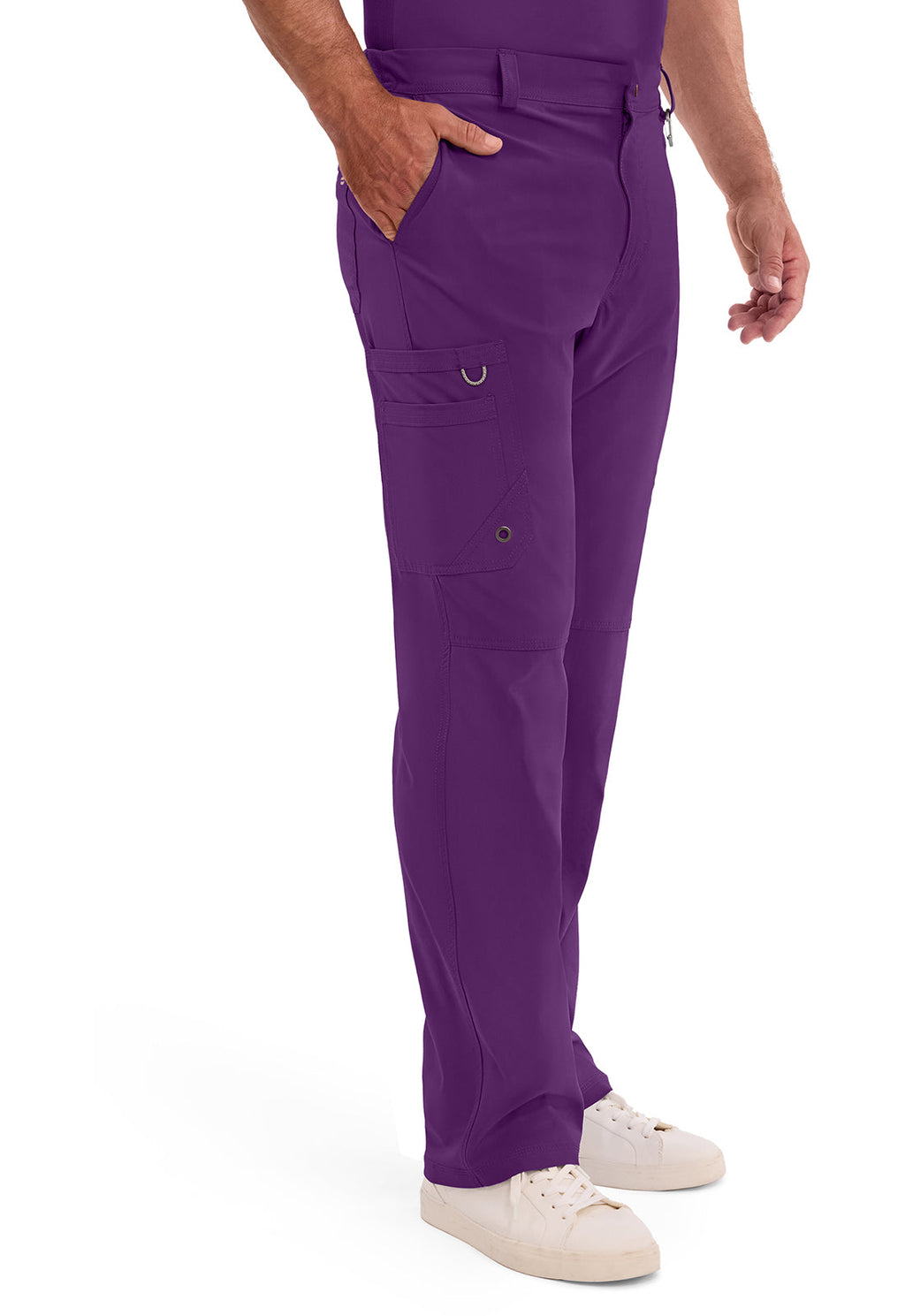 Infinity CK200A Men's Fly Front Scrub Pants Eggplant