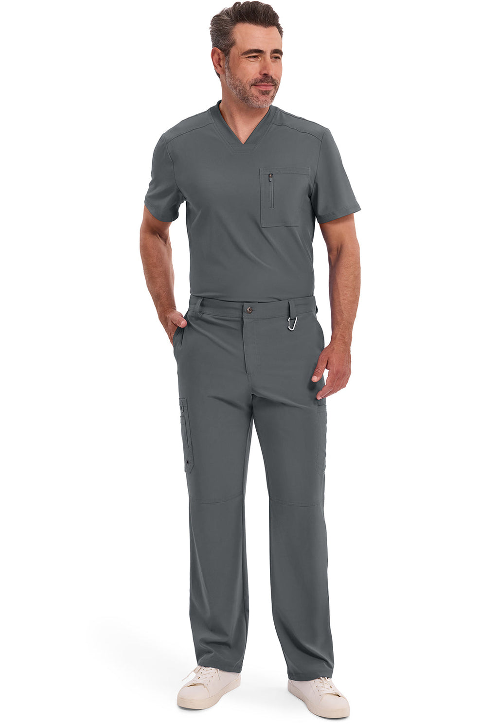 Infinity CK200A Men's Fly Front Scrub Pants Pewter