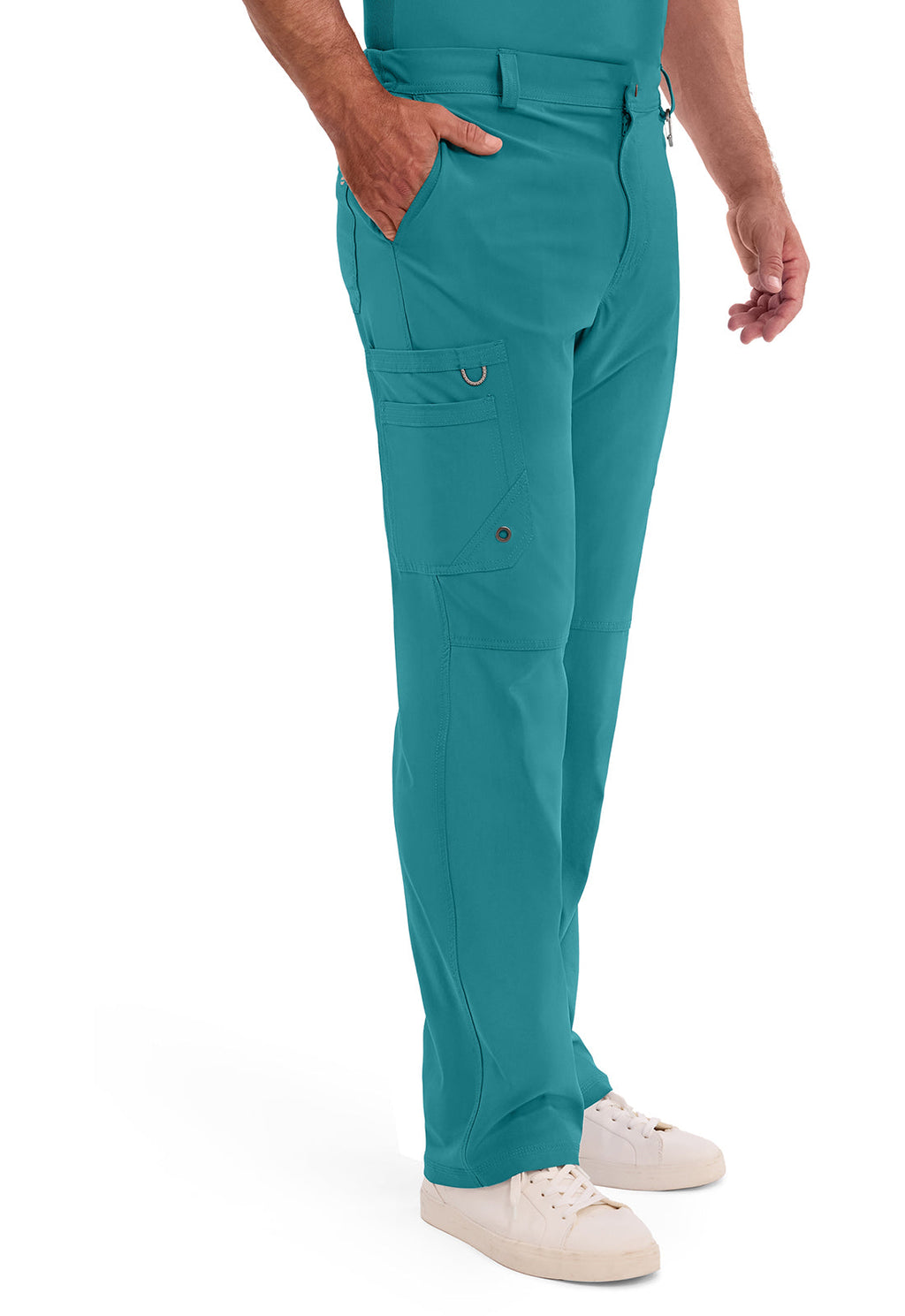Infinity CK200A Men's Fly Front Scrub Pants Teal Blue