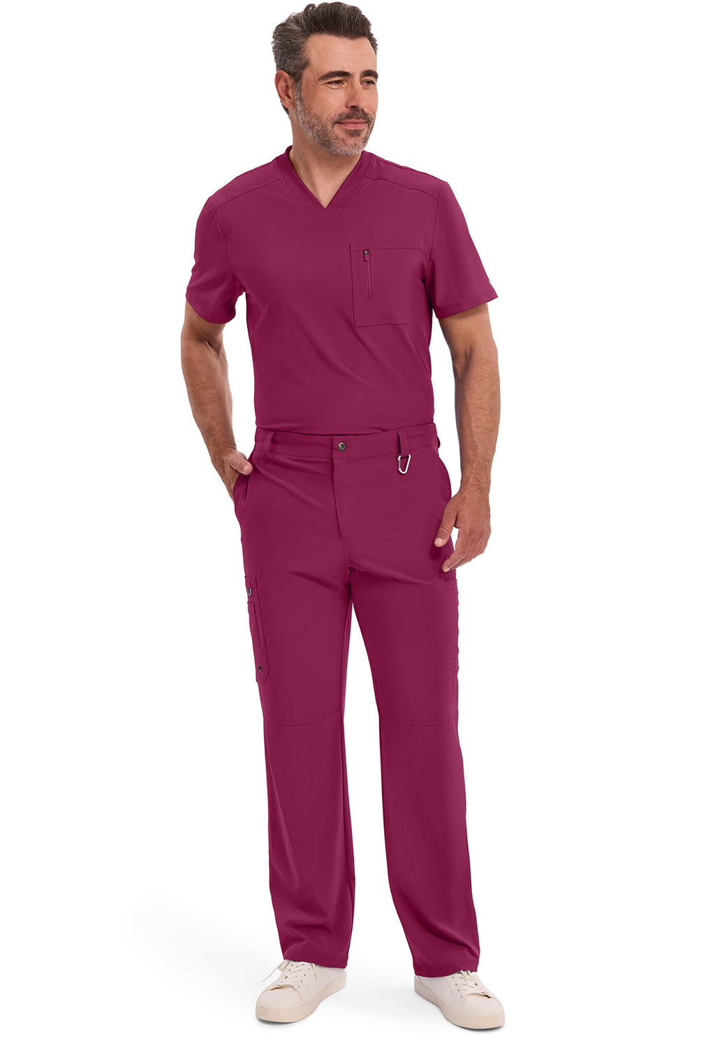 Infinity CK200A Men's Fly Front Scrub Pants Wine