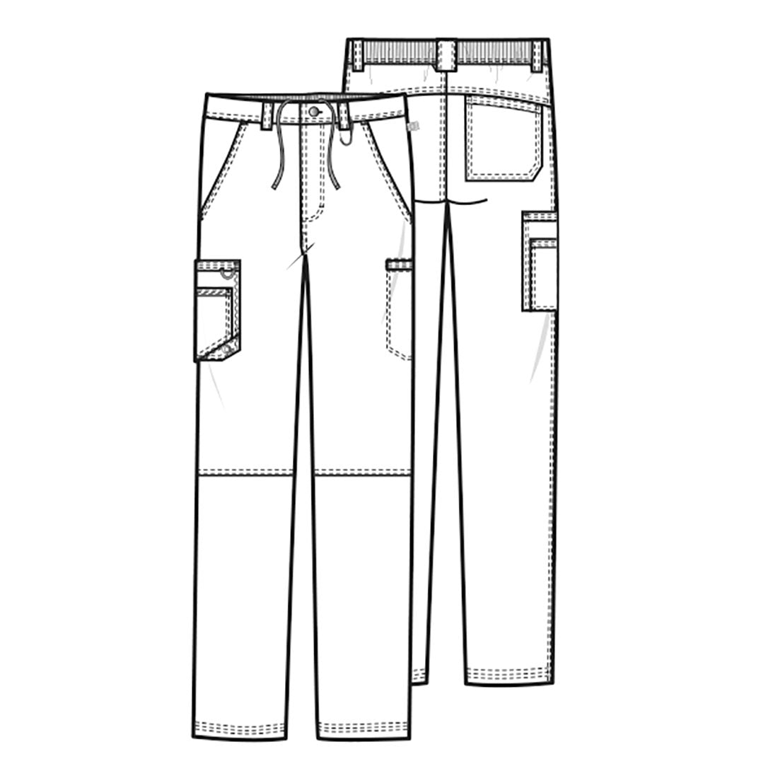Infinity CK200A Men's Fly Front Scrub Pants Caribbean Blue