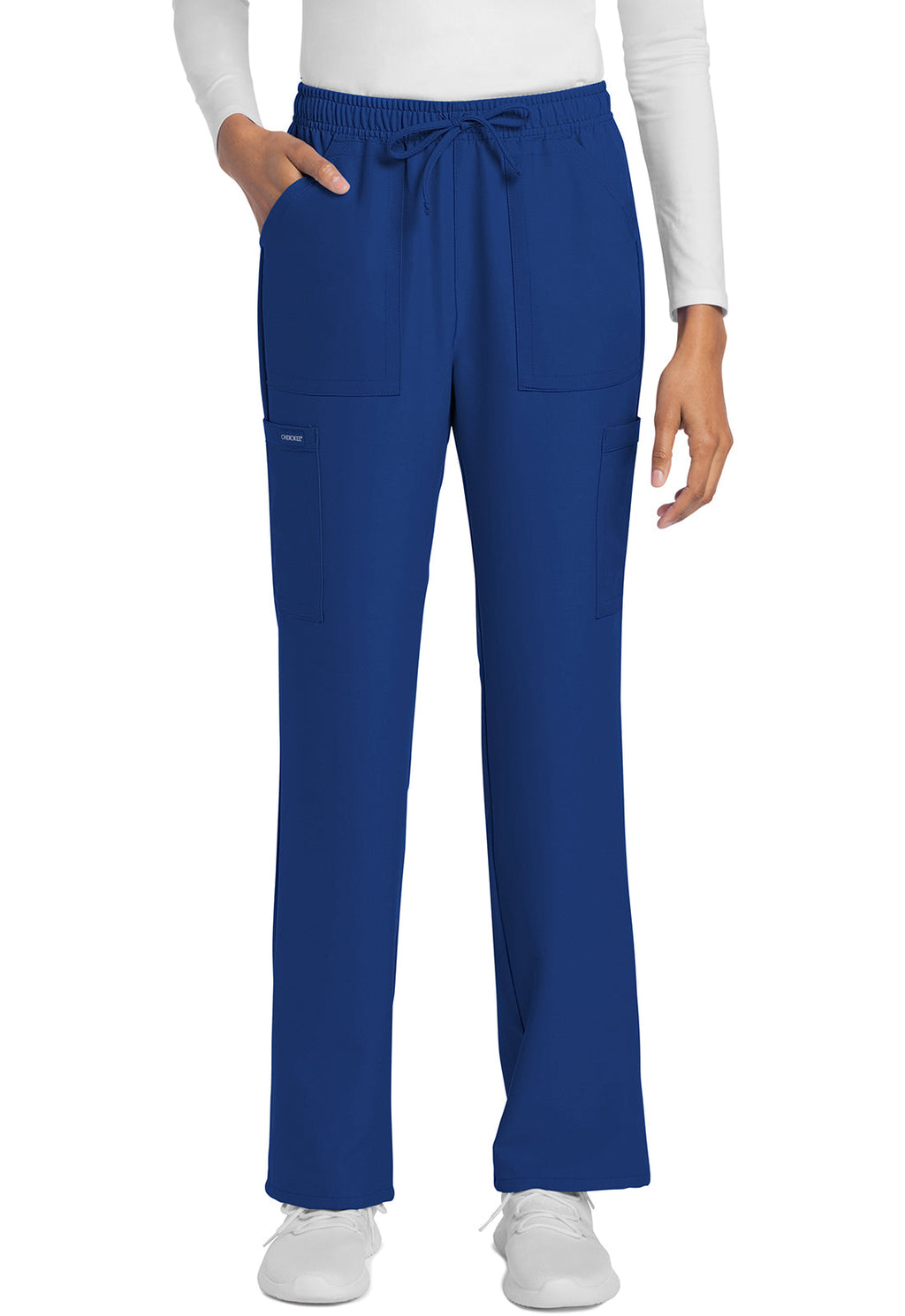 Workwear Originals Ultra CK272A Women's Mid Rise Drawstring Trouser Cargo Scrub Pants Galaxy Blue