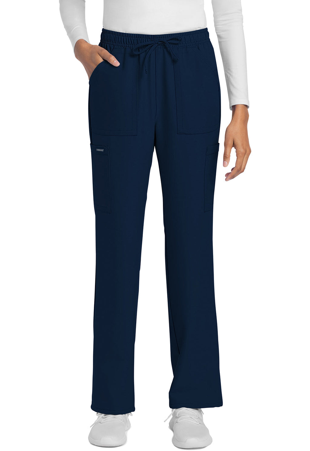 Workwear Originals Ultra CK272A Women's Mid Rise Drawstring Trouser Cargo Scrub Pants Navy