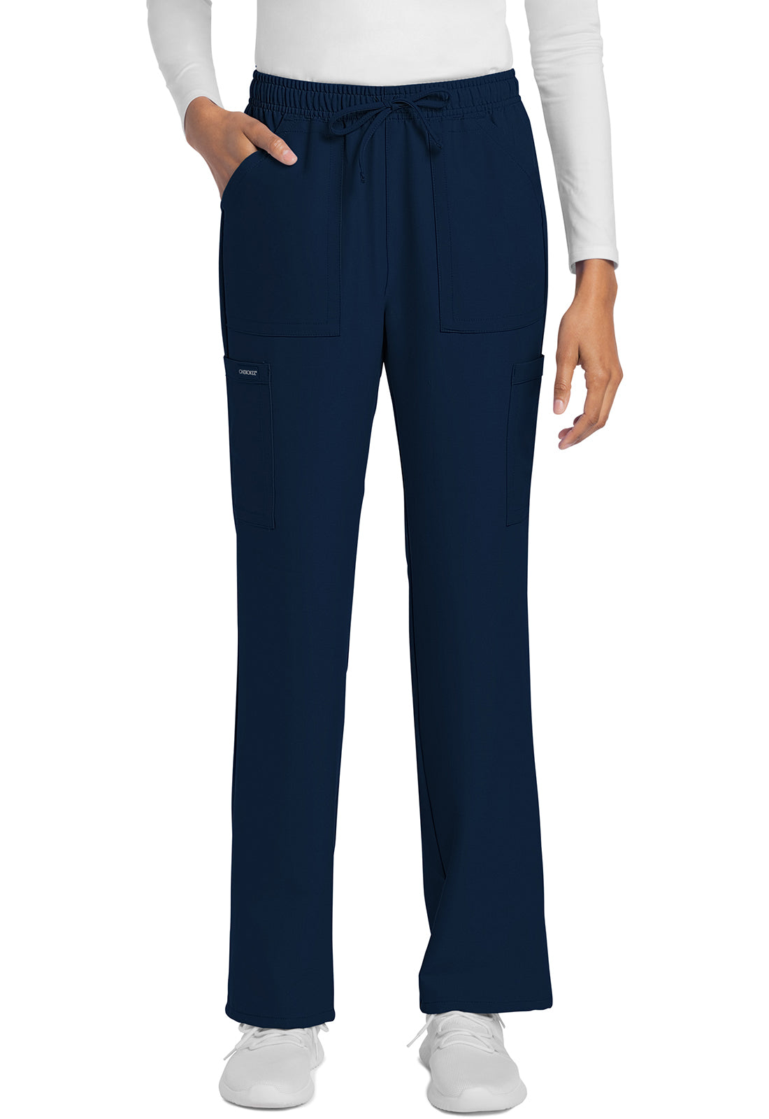 Workwear Originals Ultra CK272A Women's Mid Rise Drawstring Trouser Cargo Scrub Pants Navy