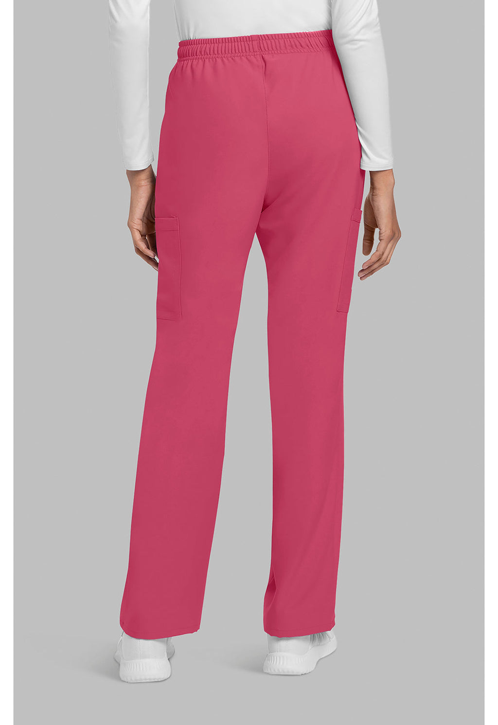 Workwear Originals Ultra CK272A Women's Mid Rise Drawstring Trouser Cargo Scrub Pants Rapture Rose