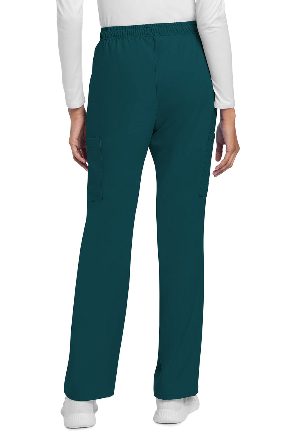 Workwear Originals Ultra CK272A Women's Mid Rise Drawstring Trouser Cargo Scrub Pants Caribbean Blue