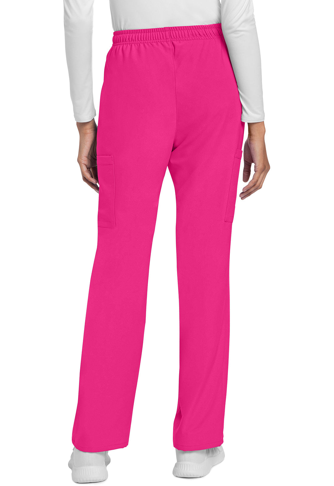 Workwear Originals Ultra CK272A Women's Mid Rise Drawstring Trouser Cargo Scrub Pants Electric Pink