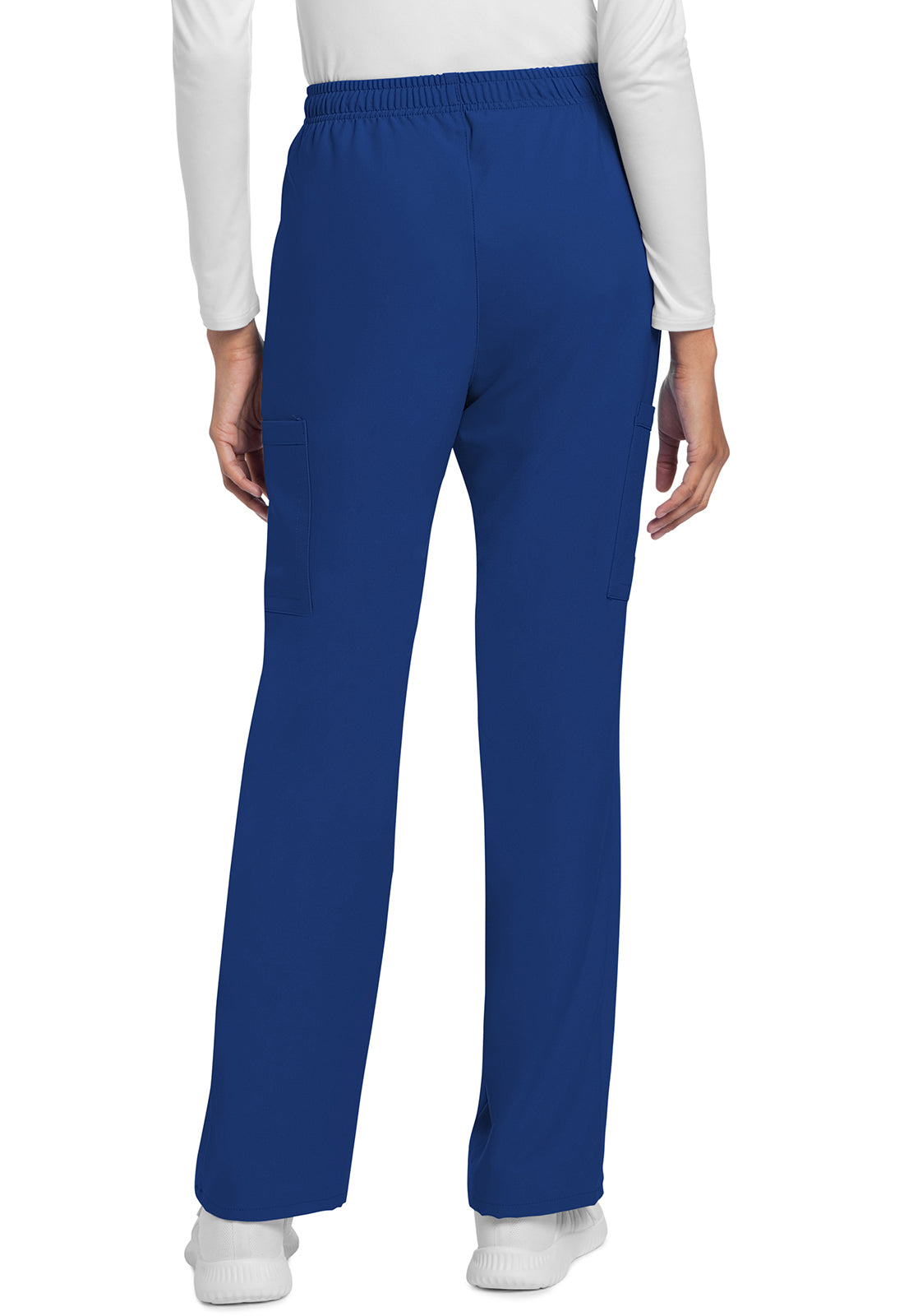 Workwear Originals Ultra CK272A Women's Mid Rise Drawstring Trouser Cargo Scrub Pants Galaxy Blue