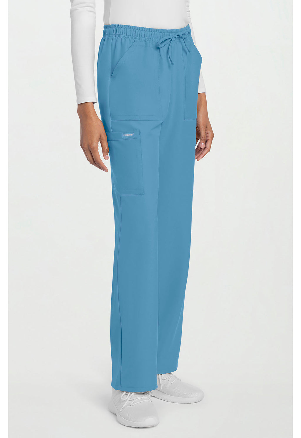 Workwear Originals Ultra CK272A Women's Mid Rise Drawstring Trouser Cargo Scrub Pants Heritage Blue