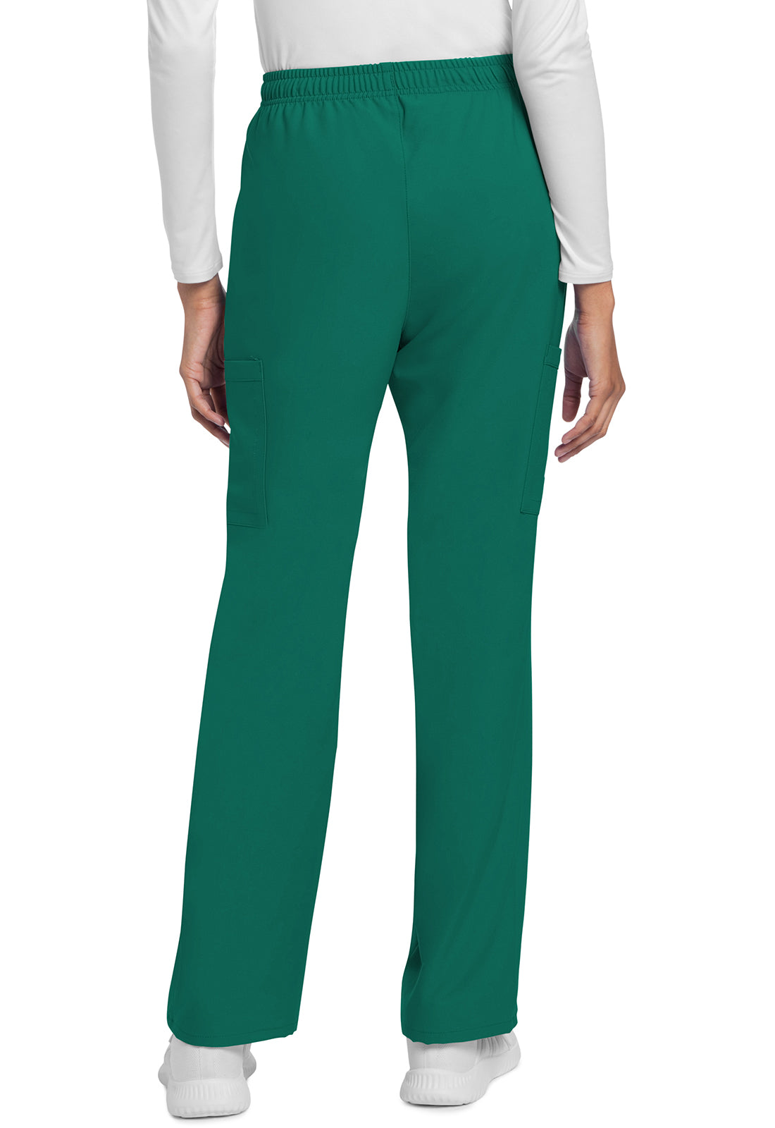 Workwear Originals Ultra CK272A Women's Mid Rise Drawstring Trouser Cargo Scrub Pants Hunter Green