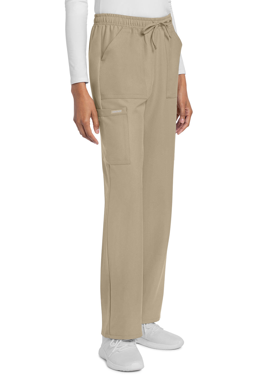 Workwear Originals Ultra CK272A Women's Mid Rise Drawstring Trouser Cargo Scrub Pants Khaki