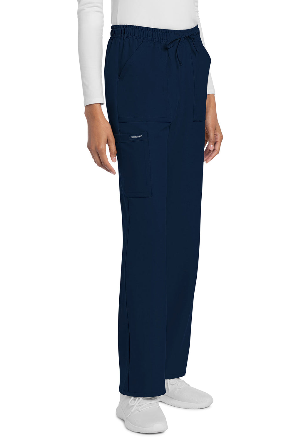Workwear Originals Ultra CK272A Women's Mid Rise Drawstring Trouser Cargo Scrub Pants Navy