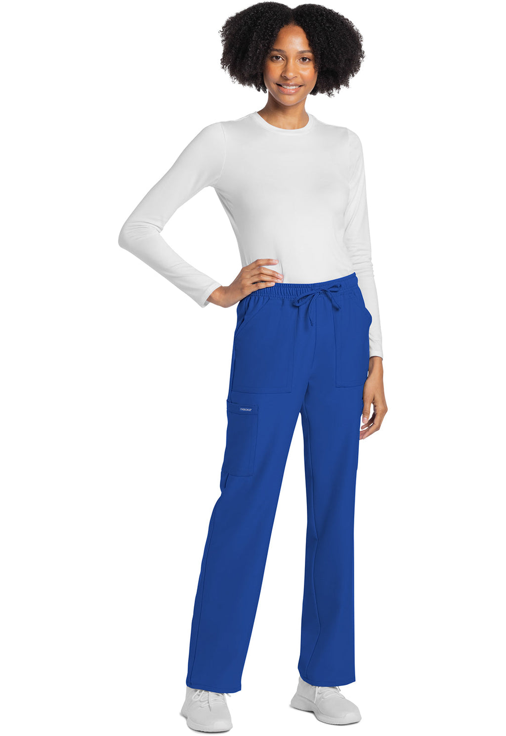 Workwear Originals Ultra CK272A Women's Mid Rise Drawstring Trouser Cargo Scrub Pants Royal