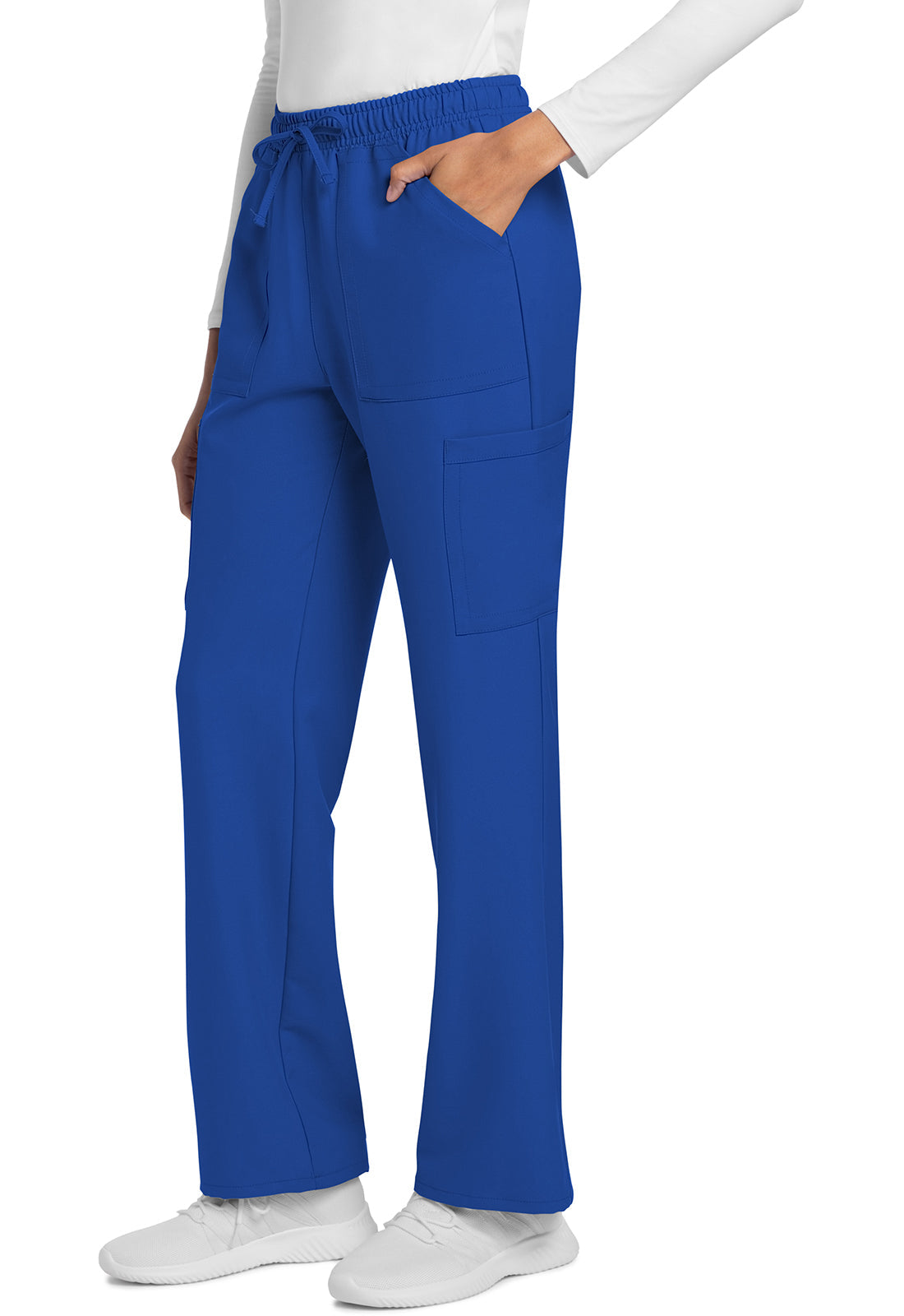 Workwear Originals Ultra CK272A Women's Mid Rise Drawstring Trouser Cargo Scrub Pants Royal