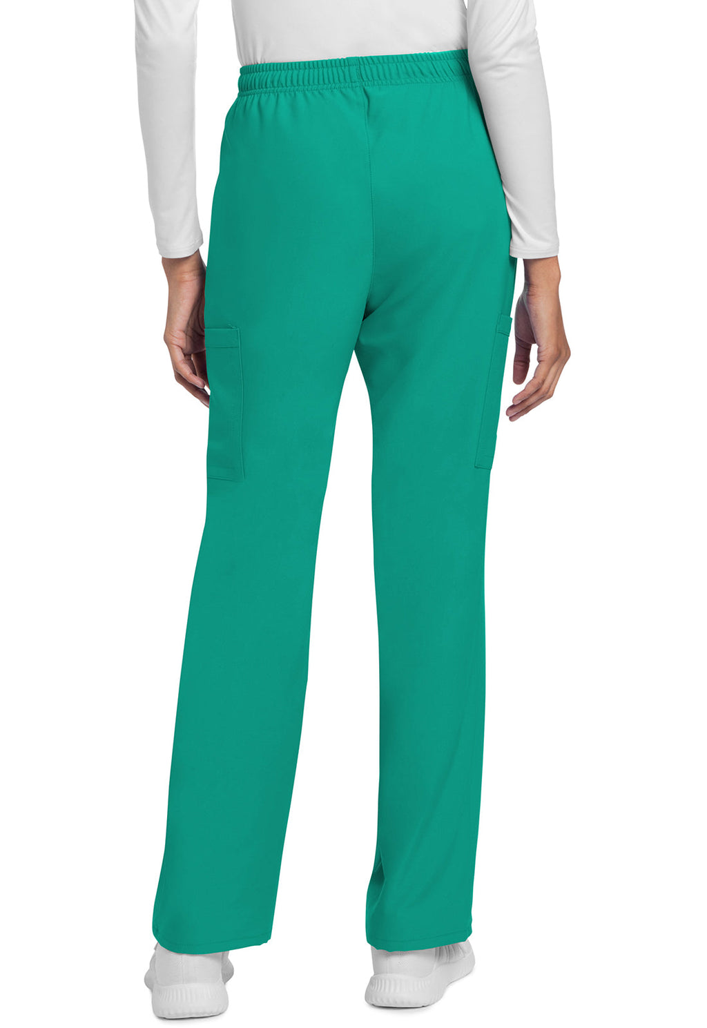 Workwear Originals Ultra CK272A Women's Mid Rise Drawstring Trouser Cargo Scrub Pants Teal Blue
