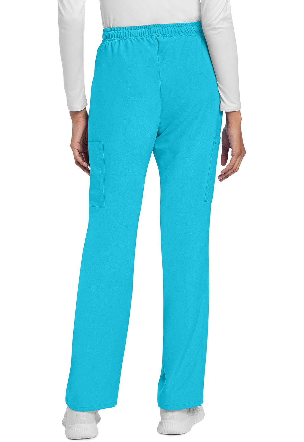 Workwear Originals Ultra CK272A Women's Mid Rise Drawstring Trouser Cargo Scrub Pants Turquoise