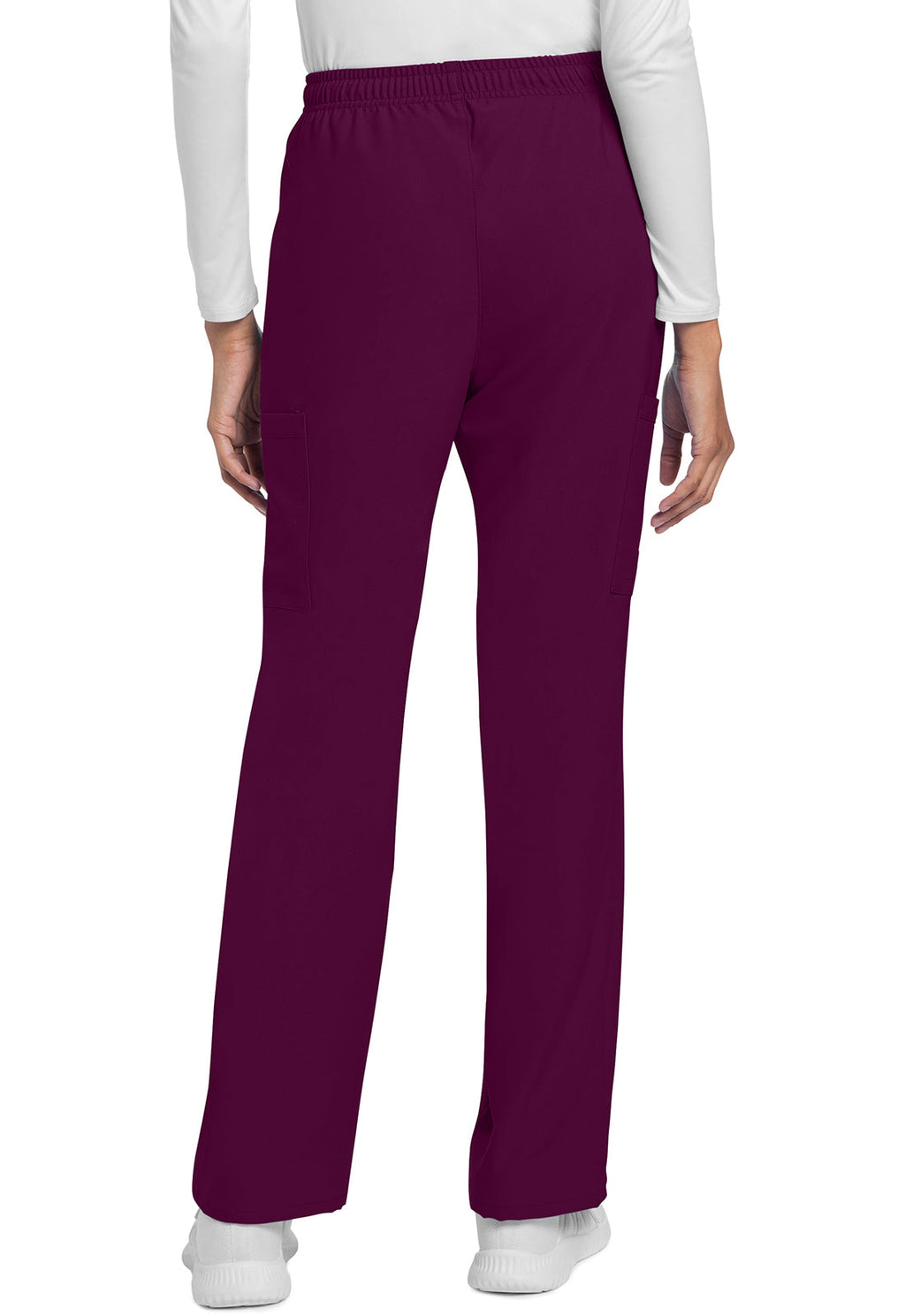 Workwear Originals Ultra CK272A Women's Mid Rise Drawstring Trouser Cargo Scrub Pants Wine