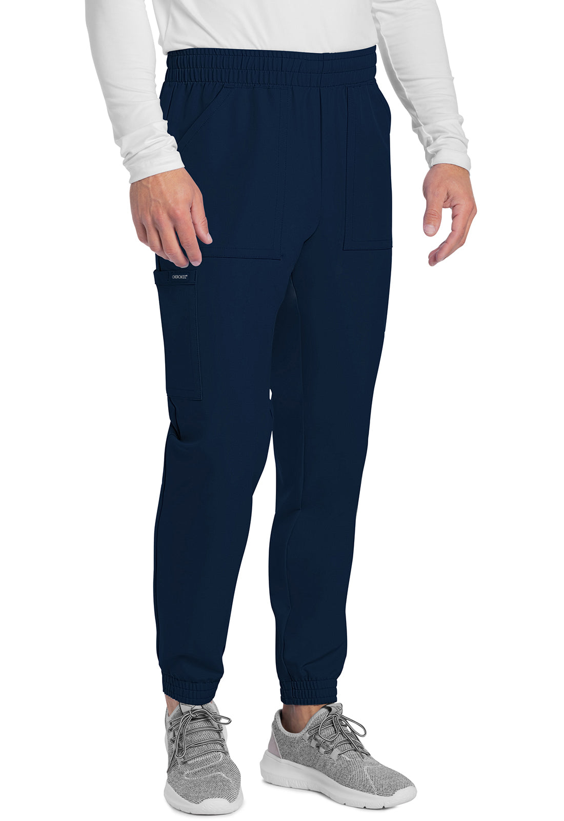 Originals Ultra CK278A Men's Mid Rise Jogger Navy Model Image Left Side | Cherokee