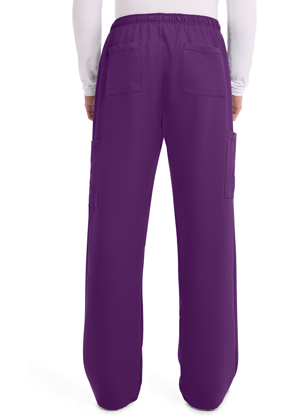 Workwear Originals Ultra CK279A Men's Mid Rise Zip Fly Straight Leg Scrub Pants Eggplant