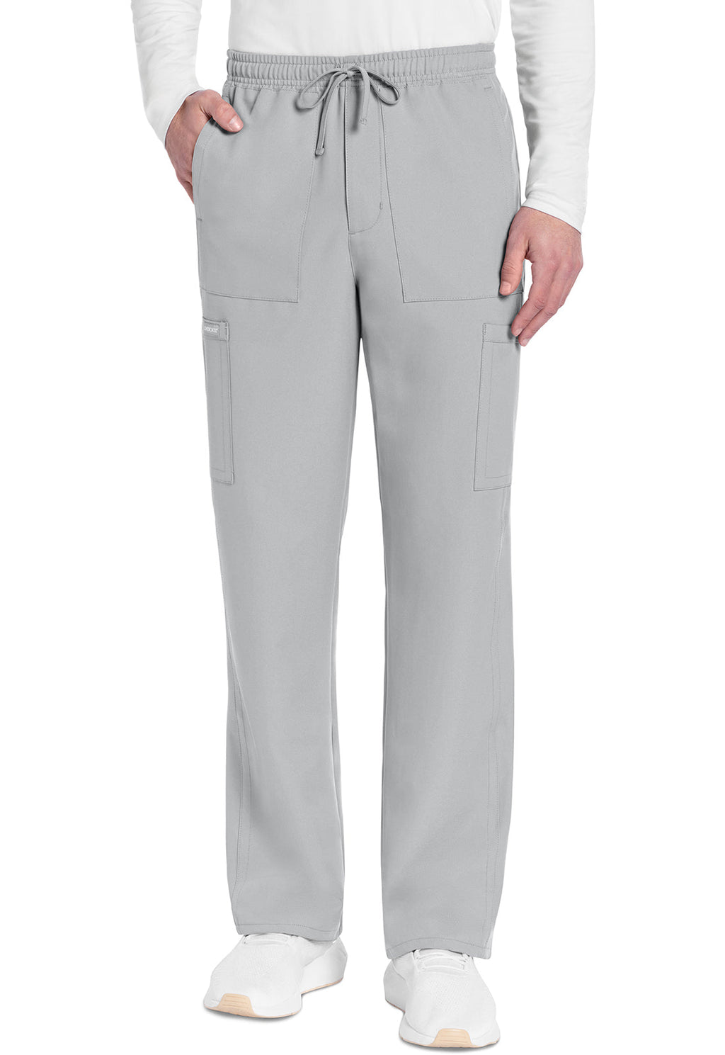 Workwear Originals Ultra CK279A Men's Mid Rise Zip Fly Straight Leg Scrub Pants Grey