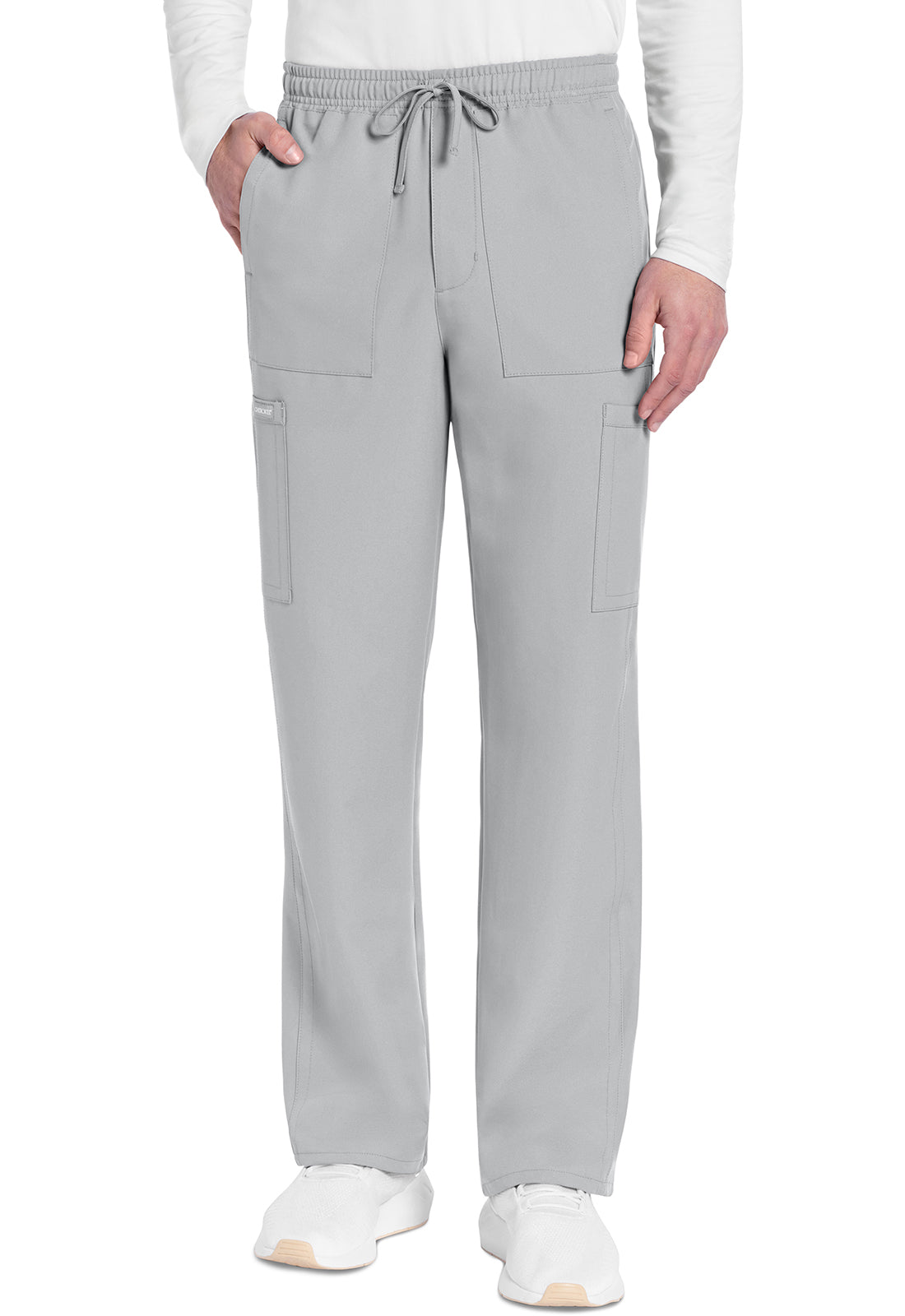 Workwear Originals Ultra CK279A Men's Mid Rise Zip Fly Straight Leg Scrub Pants Grey