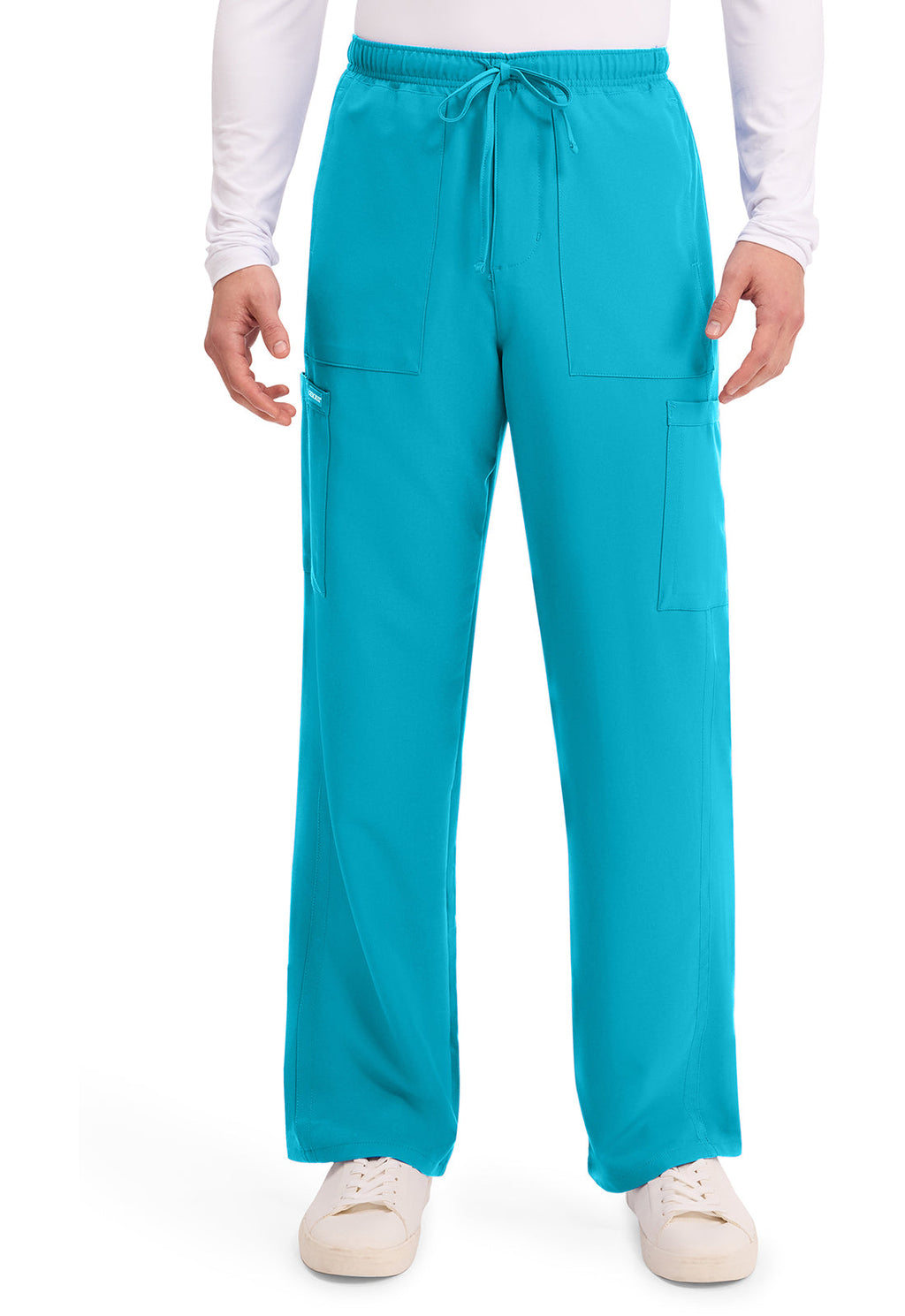 Workwear Originals Ultra CK279A Men's Mid Rise Zip Fly Straight Leg Scrub Pants Turquoise