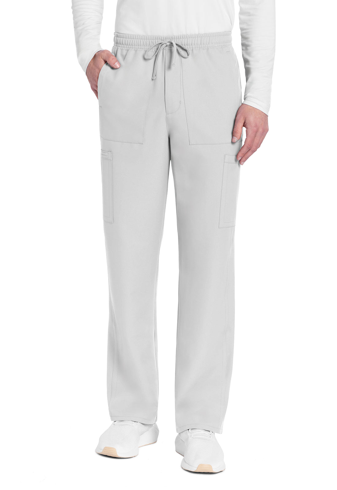 Workwear Originals Ultra CK279A Men's Mid Rise Zip Fly Straight Leg Scrub Pants White