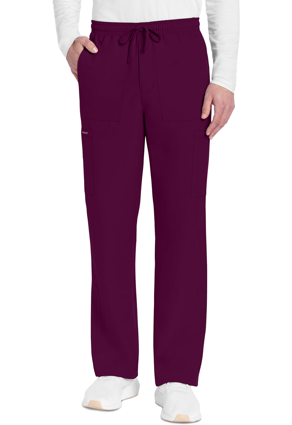 Workwear Originals Ultra CK279A Men's Mid Rise Zip Fly Straight Leg Scrub Pants Wine
