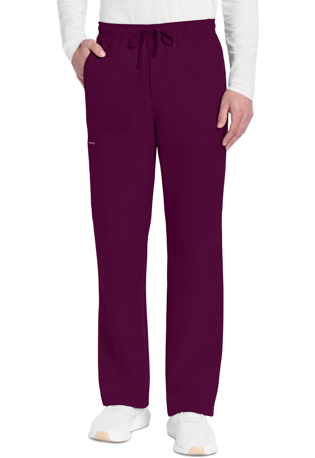 Workwear Originals Ultra CK279A Men's Mid Rise Zip Fly Straight Leg Scrub Pants Wine