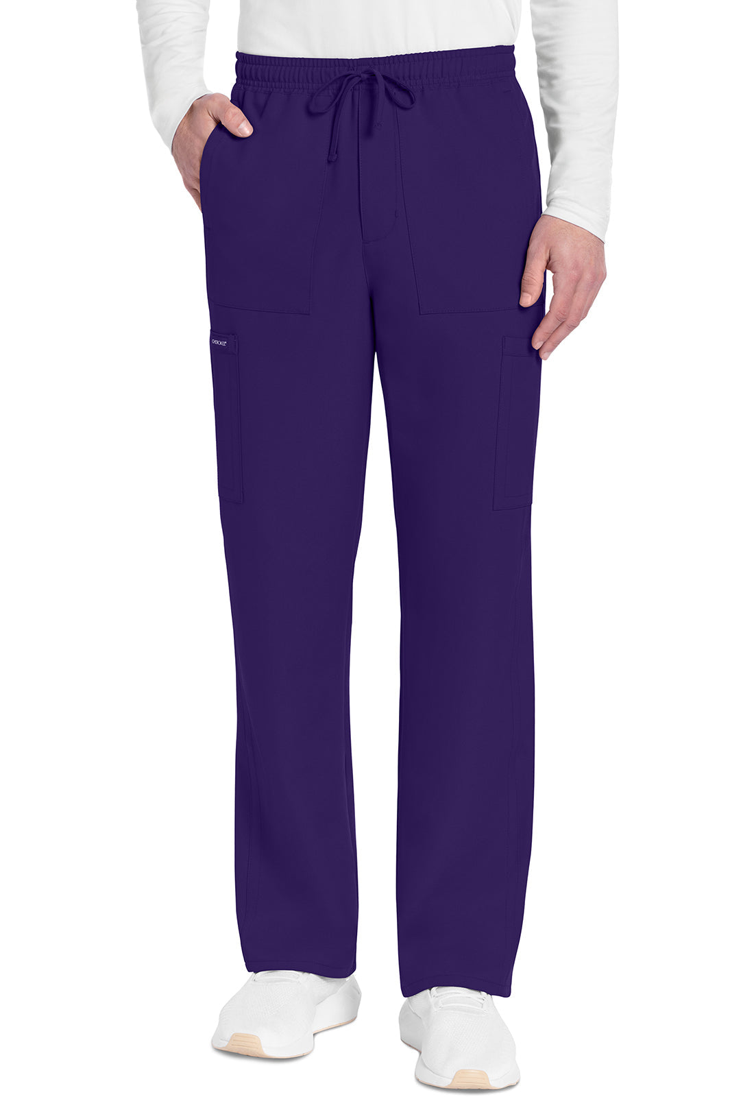 Workwear Originals Ultra CK279A Men's Mid Rise Zip Fly Straight Leg Scrub Pants Grape
